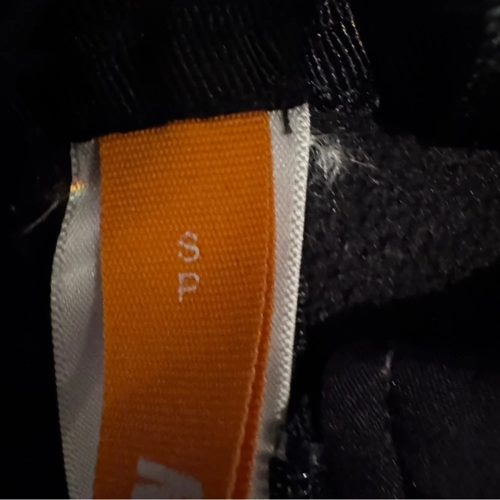 Lucy Black Hooded Softshell Jacket with Orange Brand Tag